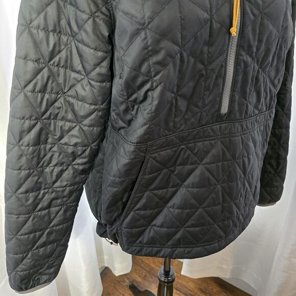 LL Bean Katahdin Insulated Pullover Med Womens Quarter Zip Black Puffer Jacket - Picture 4 of 10